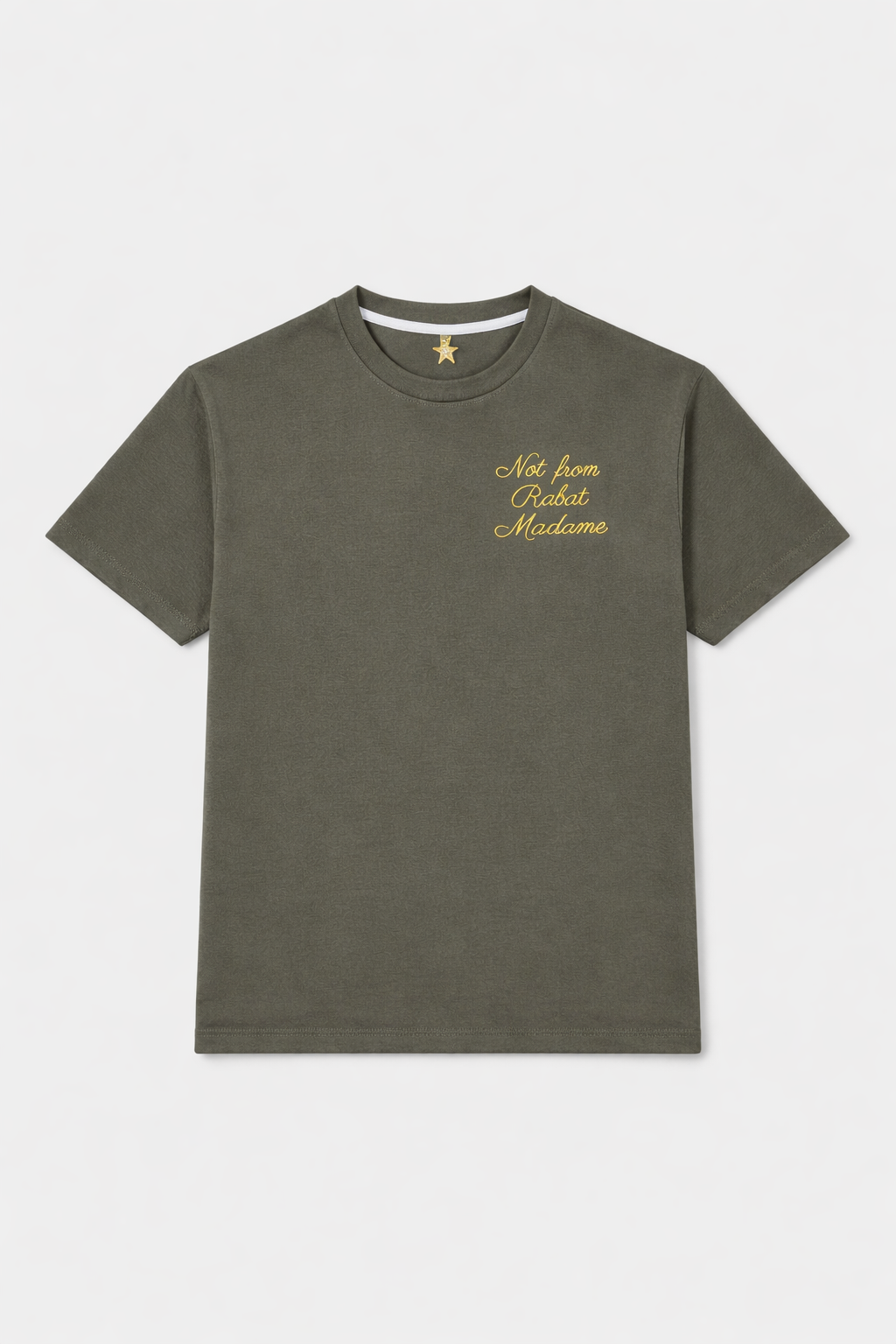 T-shirt Not from Rabat Italique - Kaki