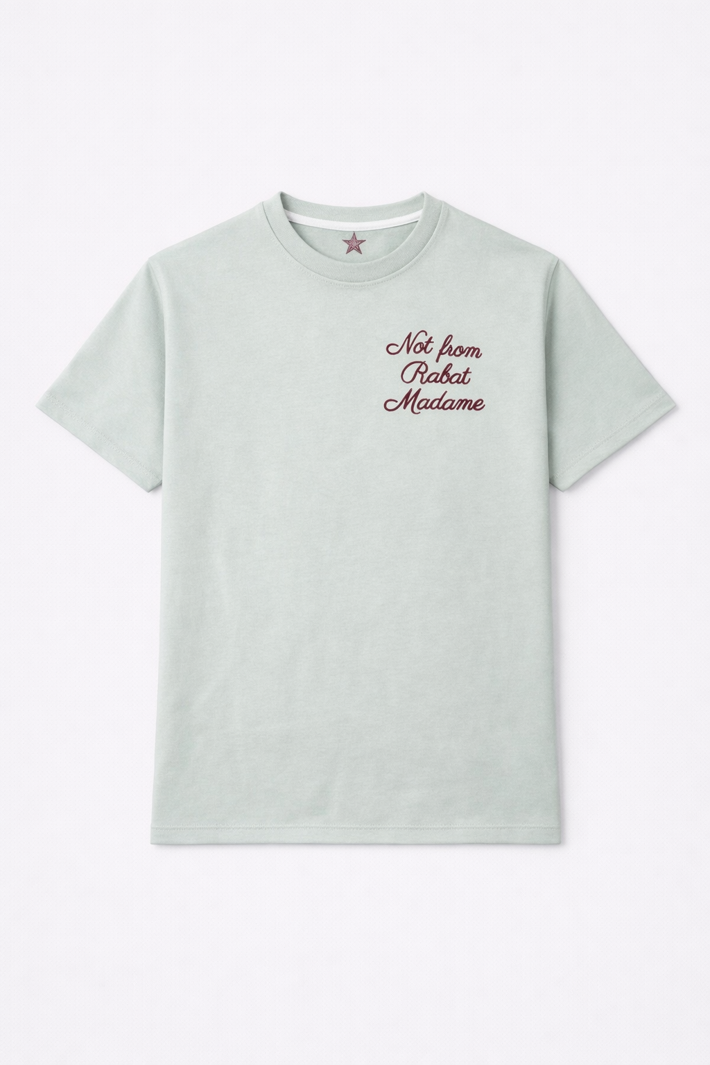 T-shirt Not from Rabat Italique - Turquois Azurin