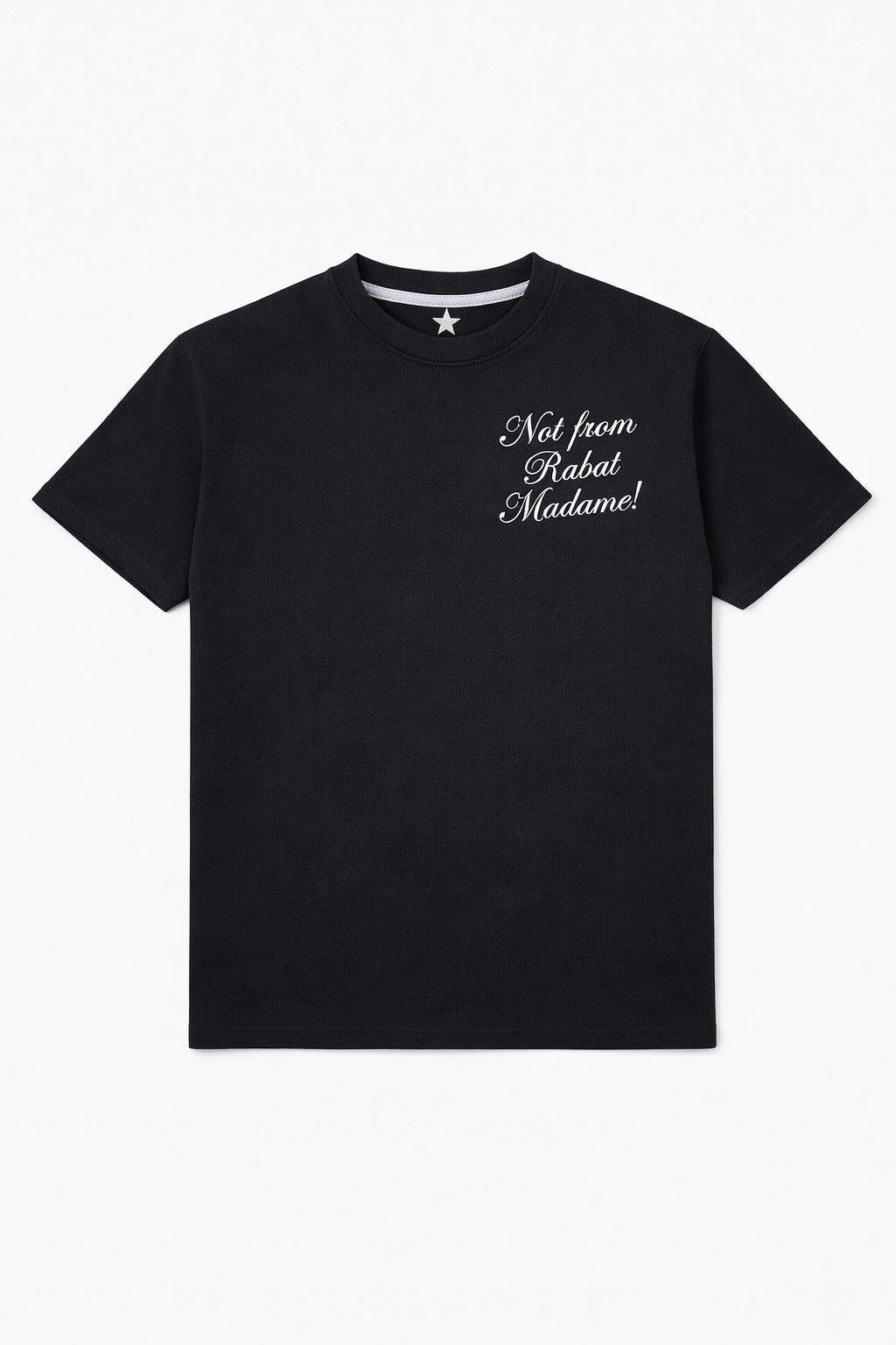 T-shirt Not from Rabat Italique - Noir